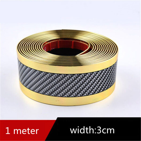 Car Carbon Fiber Pattern Door Sill Decorative Protective Sticker - Image 4