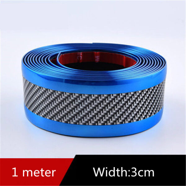 Car Carbon Fiber Pattern Door Sill Decorative Protective Sticker - Image 3