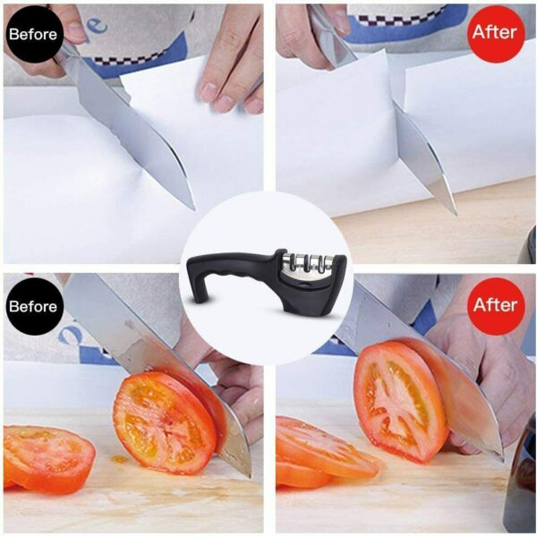 KNIFE SHARPENER Ceramic Tungsten Kitchen Knives Blade Sharpening System Tool USA - Image 3