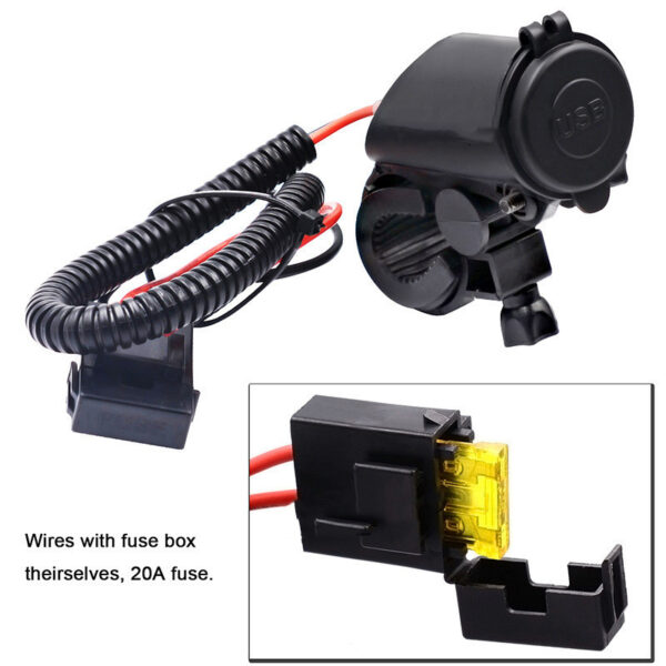 4.2A Dual USB Car Mobile Phone Charger Motorcycle ATV Universal 12Vor24V Modified Lead - Image 4