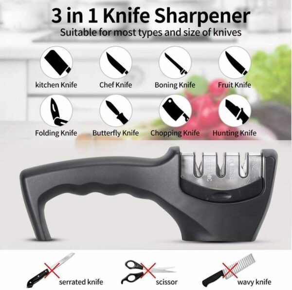 KNIFE SHARPENER Ceramic Tungsten Kitchen Knives Blade Sharpening System Tool USA - Image 5